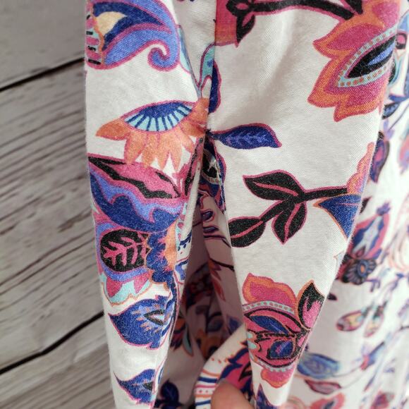 I.B. Diffusion Floral Paisley Cotton Sleeveless Side Pockets Dress Size 2X - Picture 10 of 15